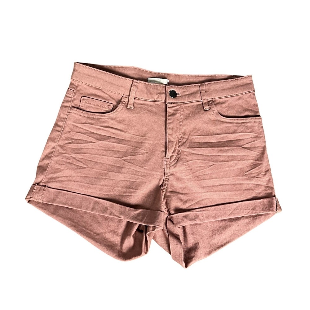 H&M PINK FLAT FRONT SHORTS WOMENS SIZE 6 Cuffed Hem